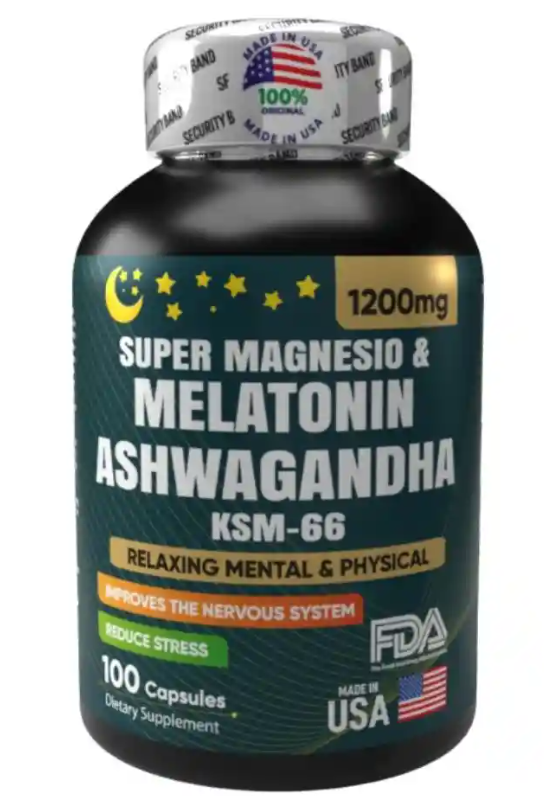 SUPER MAGNESIO + ASHWAGANDHA KSM-66 + MELATONINA